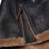 Shangrilaheritage | “Tornado” B-6 Vintage Black Shearling Jacket