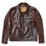 Shangrilaheritage | Varenne | Whiskey Horsehide Leather Jacket