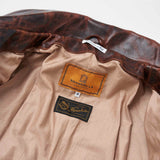 Shangrilaheritage | Varenne | Whiskey Horsehide Leather Jacket