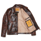 Shangrilaheritage | Varenne | Whiskey Horsehide Leather Jacket