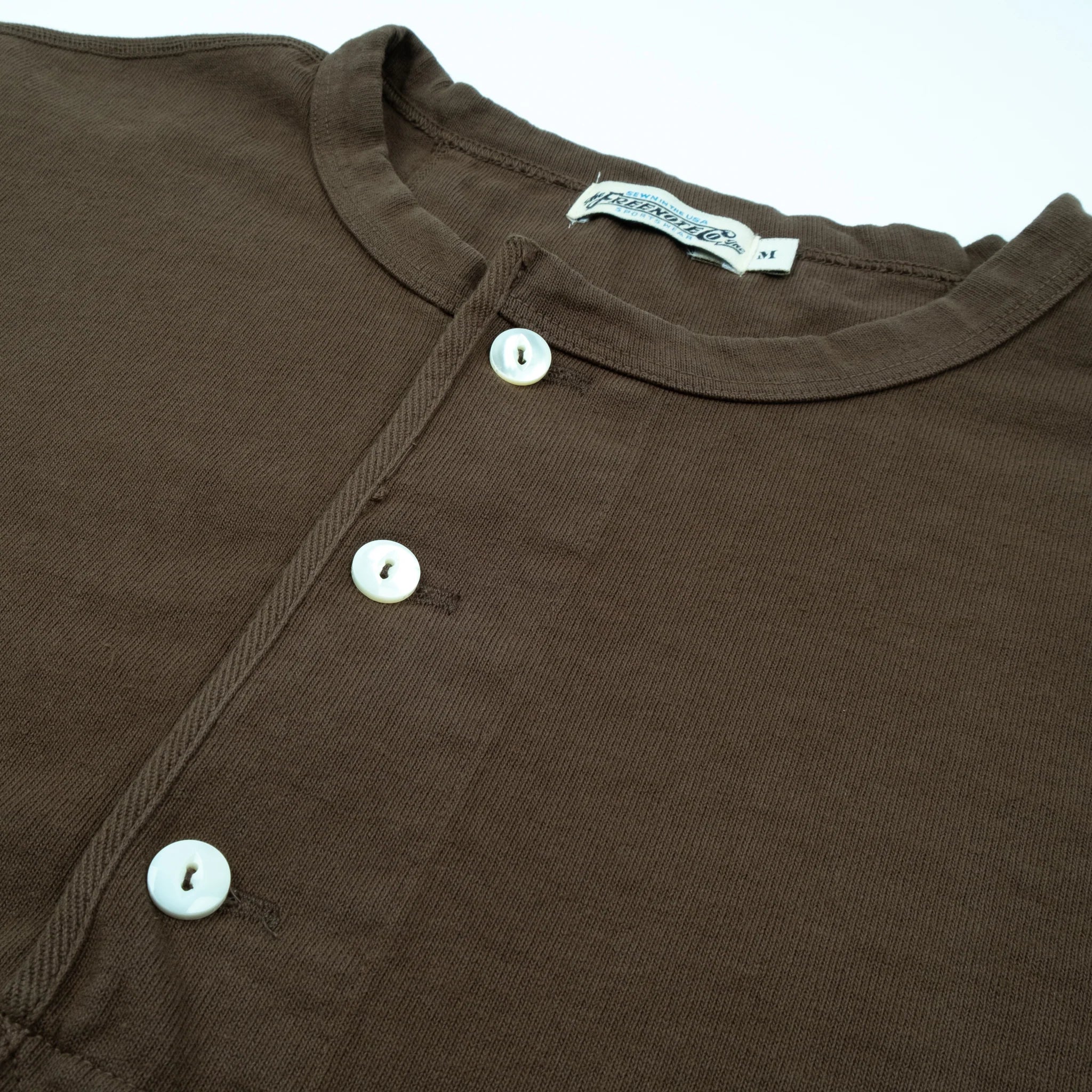 Freenote | 13 ounce henley l/s | Cedar