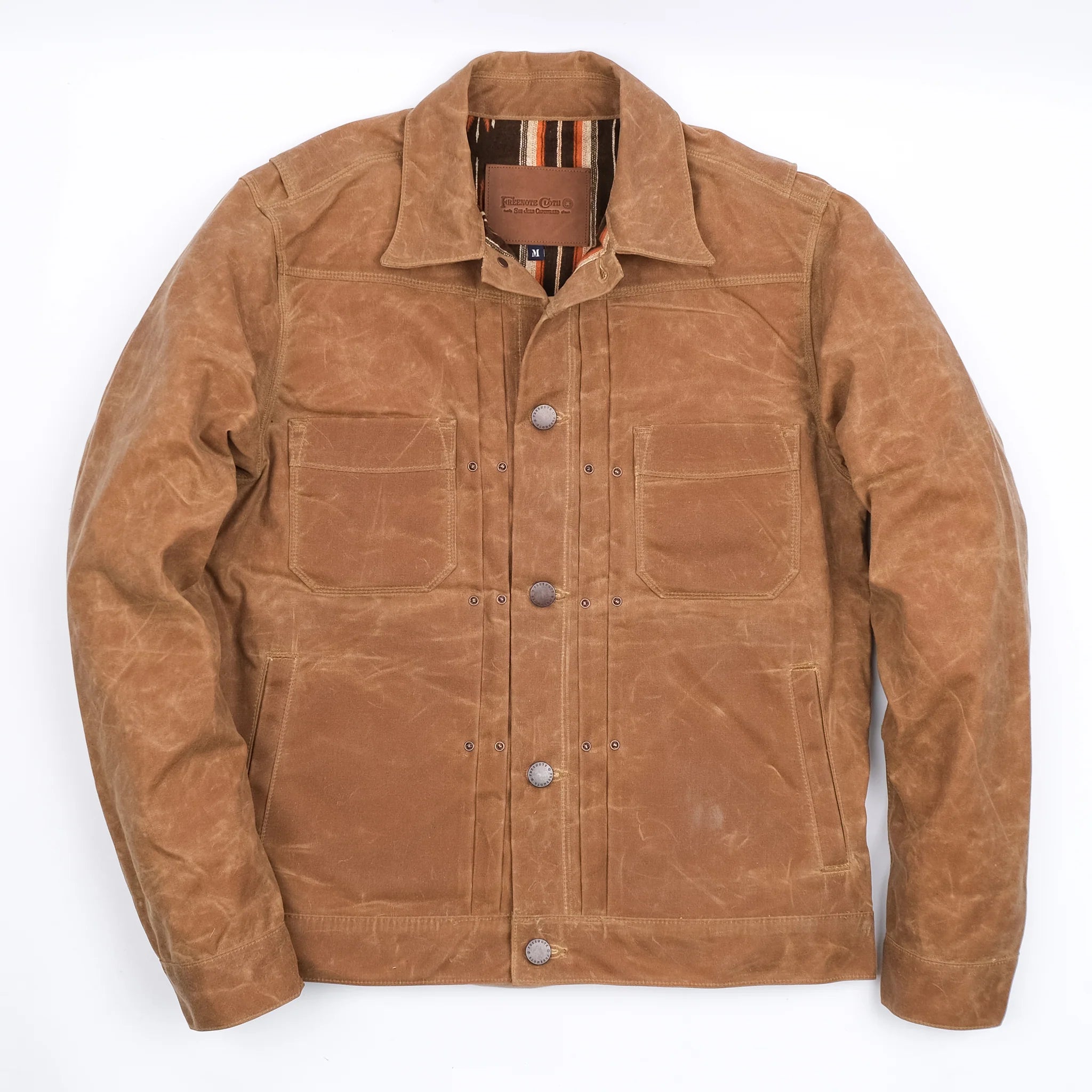 Freenote | RJ-1 Rust | Riders Jacket | Waxed Canvas | Rust | Brown Lining