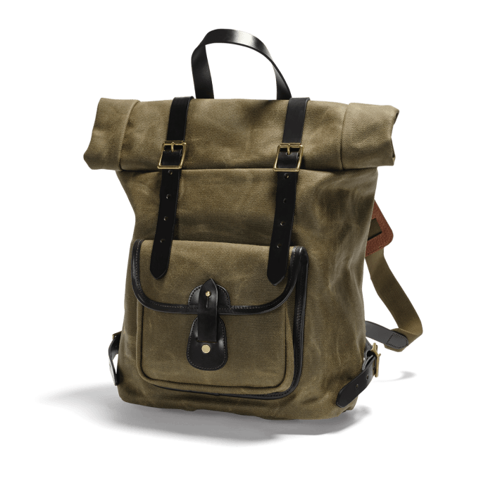 Croots | VC25 | VINTAGE CANVAS ROLLTOP BACKPACK | olive