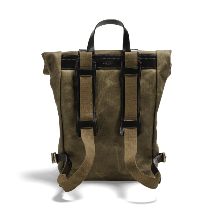 Croots | VC25 | VINTAGE CANVAS ROLLTOP BACKPACK | olive