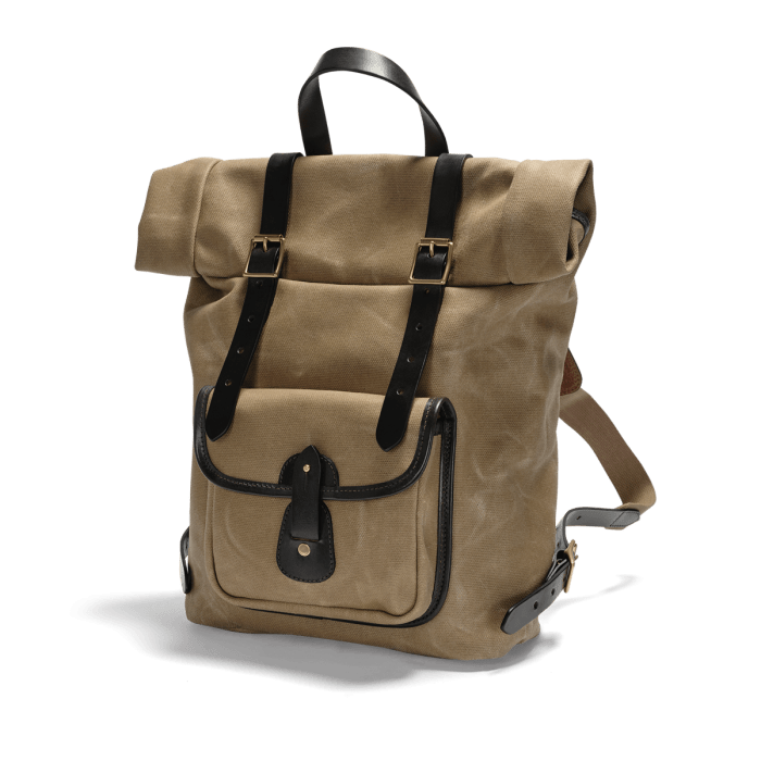 Croots | VC25 | VINTAGE CANVAS ROLLTOP BACKPACK | Sand